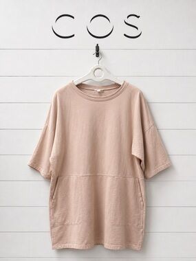 COS Oversized Jersey Sweatshirt Dress Size L